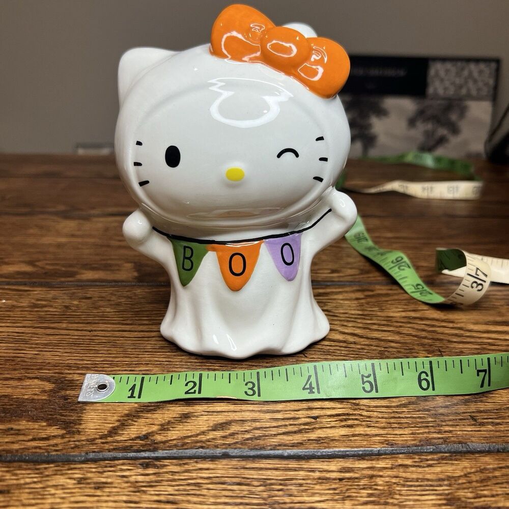 Hello Kitty Halloween Boo Ghost Ceramic, Blue Sky Clayworks